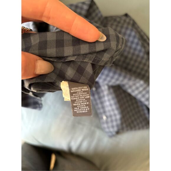 Bonobos Men's Blue Plaid Cotton Collared Long-Sleeves Button-Down Shirt Size XL - Picture 7 of 7